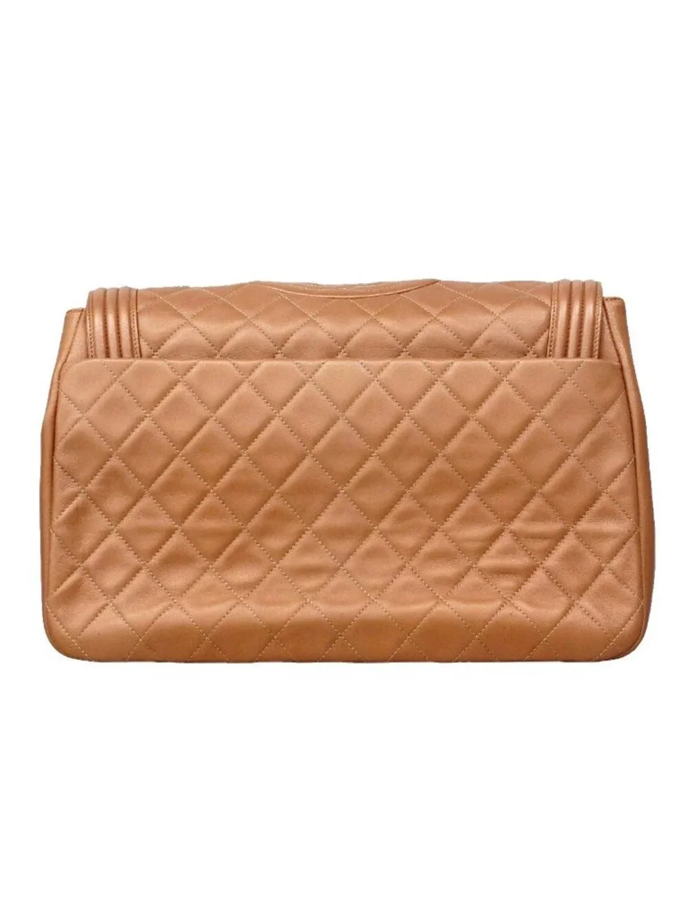 Chanel Handbag Boy Lambskin Pink Beige Silver